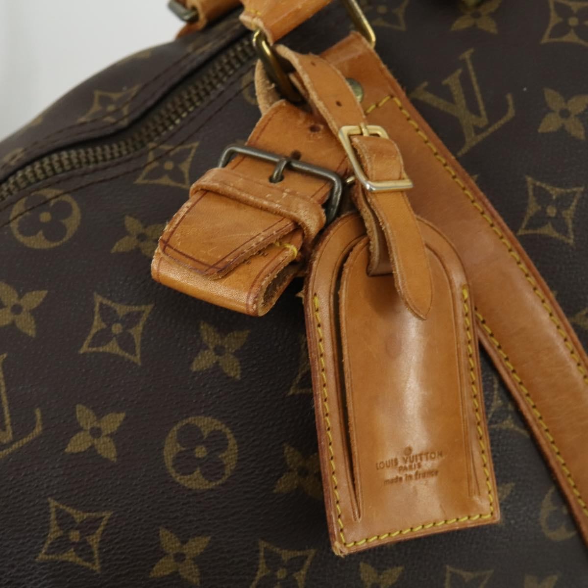 Louis Vuitton Keepall Bandouliere Bag Monogram Canvas, BROWN, CANVAS, Travel bag