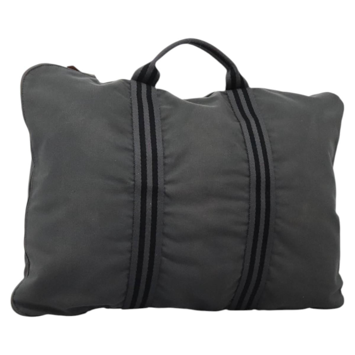 Hermes Fourre Tout Besace Messenger Bag Toile, GRAY, CANVAS, Crossbody bag