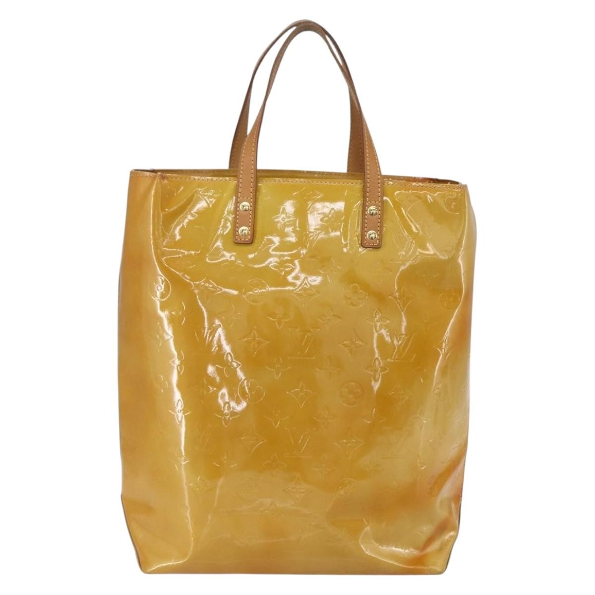 Louis Vuitton Reade Handbag Monogram Vernis, BEIGE, PATENT_LEATHER, Tote bag