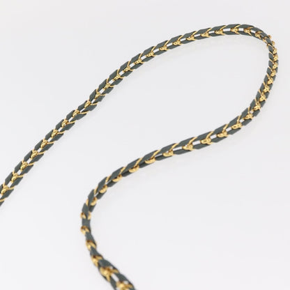 Bally Vintage Chain Shoulder Bag Quilted Suede, GRAY, SUEDE, Shoulder bag