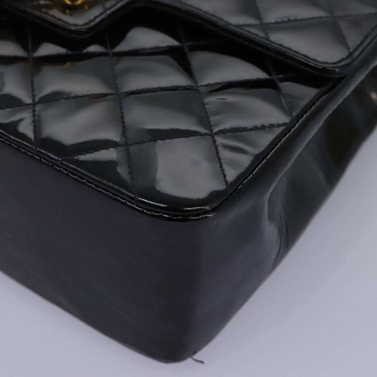 Chanel CC Turnlock Top Handle Flap Bag Patent leather, BLACK, PATENT_LEATHER, Handbag