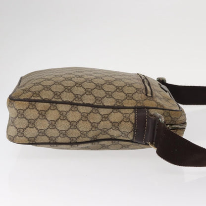 Gucci Front Zip Messenger GG Coated Canvas, BEIGE, CANVAS, Shoulder bag