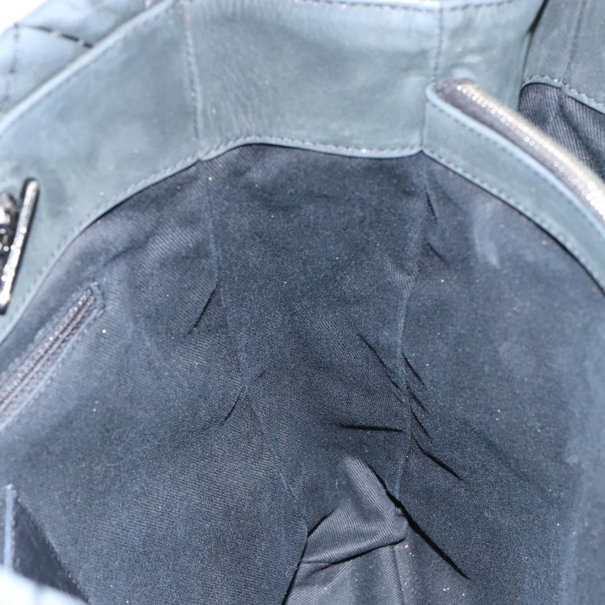 Chanel CC Charm Tote Quilted Iridescent Calfskin, GREEN, LEATHER, Tote bag