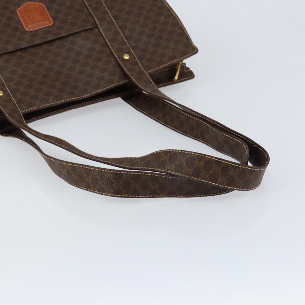 Celine Vintage Macadam Tote bag Canvas, BROWN, CANVAS, Tote bag