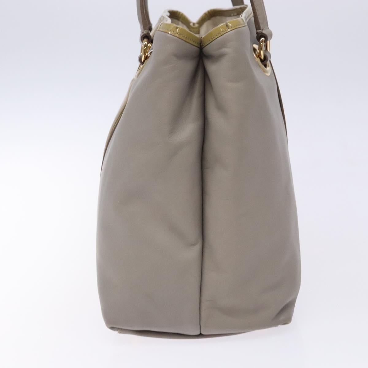 Salvatore Ferragamo Vala Handbag Leather, GRAY, LEATHER, Handbag