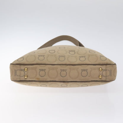 Salvatore Ferragamo Gancini Tote Gancini Canvas, BEIGE, CANVAS, Tote bag