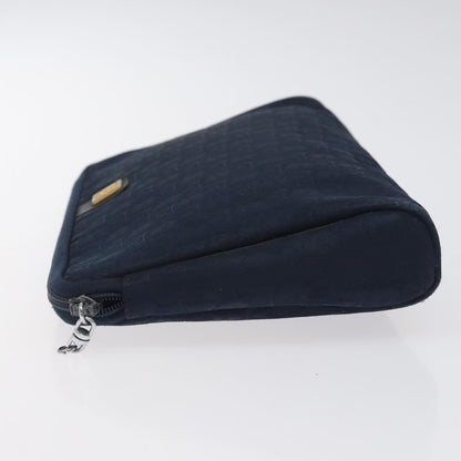 Christian Dior Vintage Trotter Pouch Diorissimo Canvas, NAVY, CANVAS, Clutche & pouche