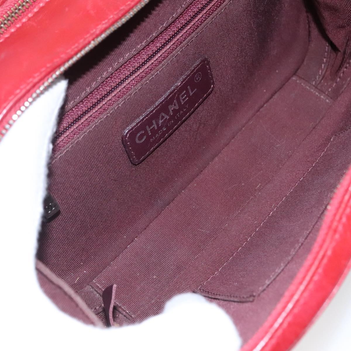 Chanel Coco Boy Camera Bag Quilted Leather, RED, LEATHER, Crossbody bag