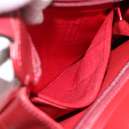 Celine Circle logo Leather, Burgundy, Leather, Tote Bag