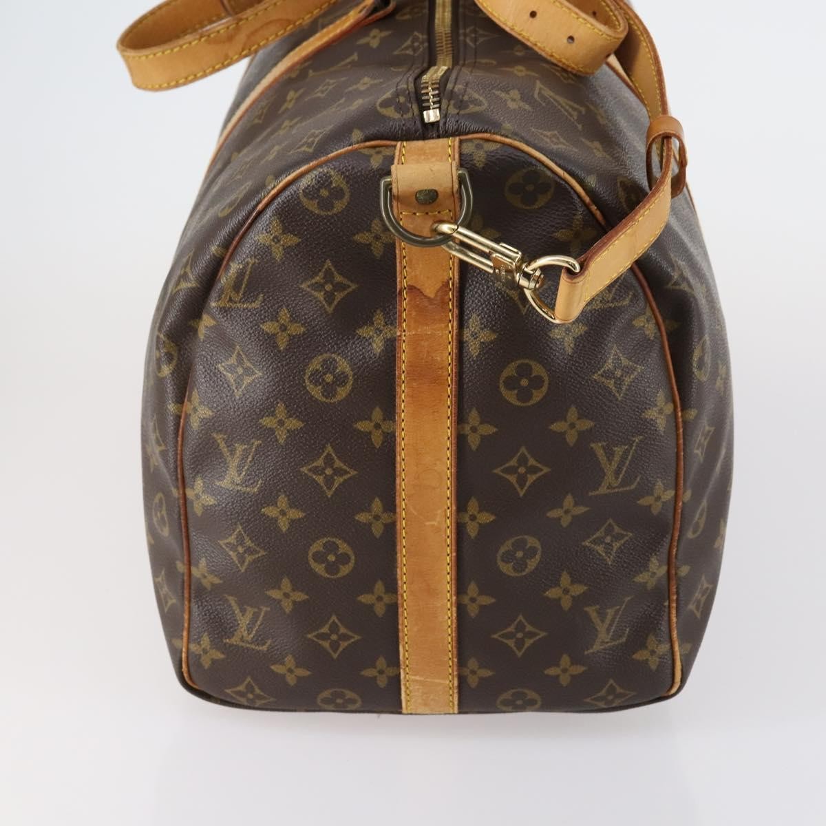Louis Vuitton Keepall Bandouliere Bag Monogram Canvas, BROWN, CANVAS, Travel bag