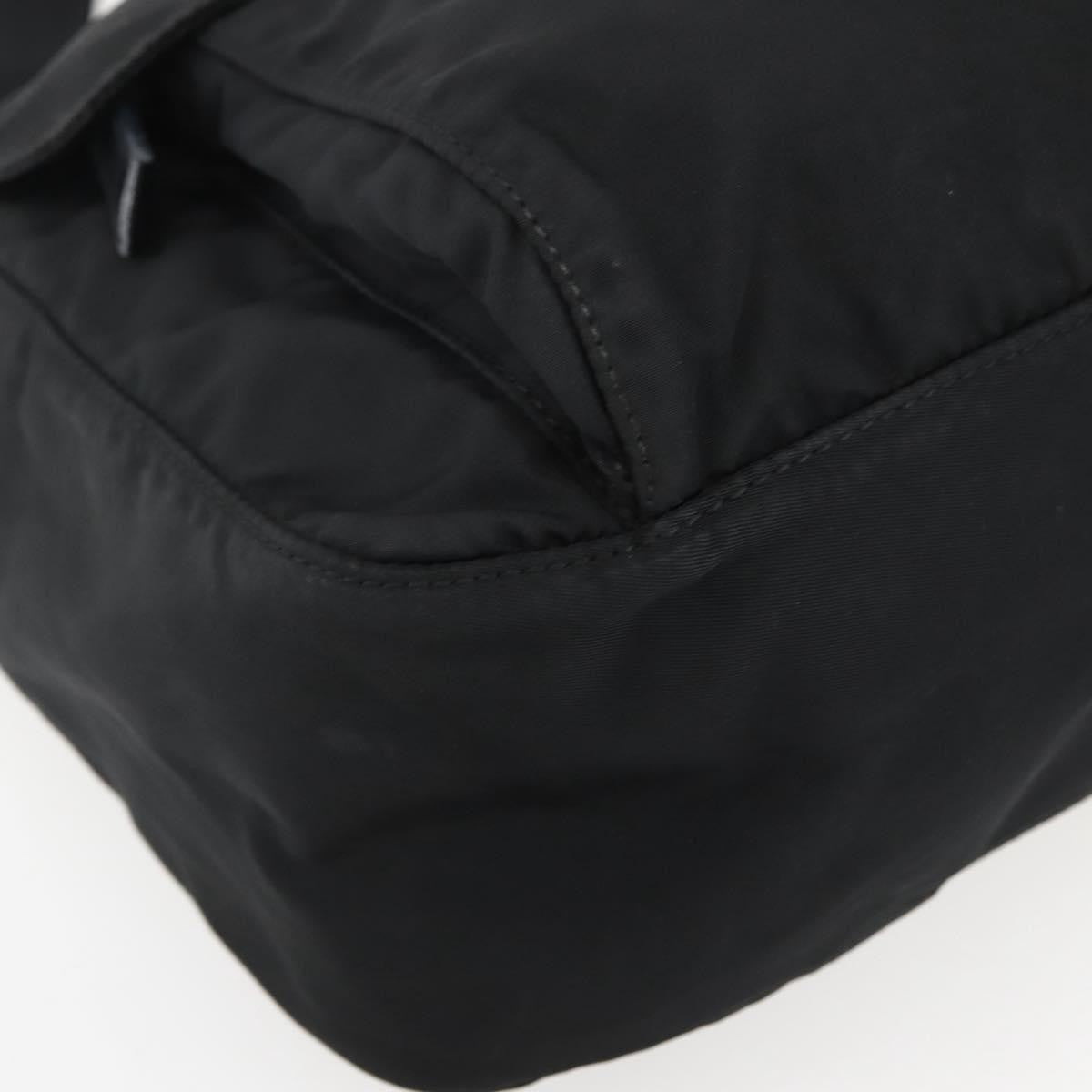 Prada Buckle Messenger Bag Tessuto, BLACK, NYLON, Crossbody bag