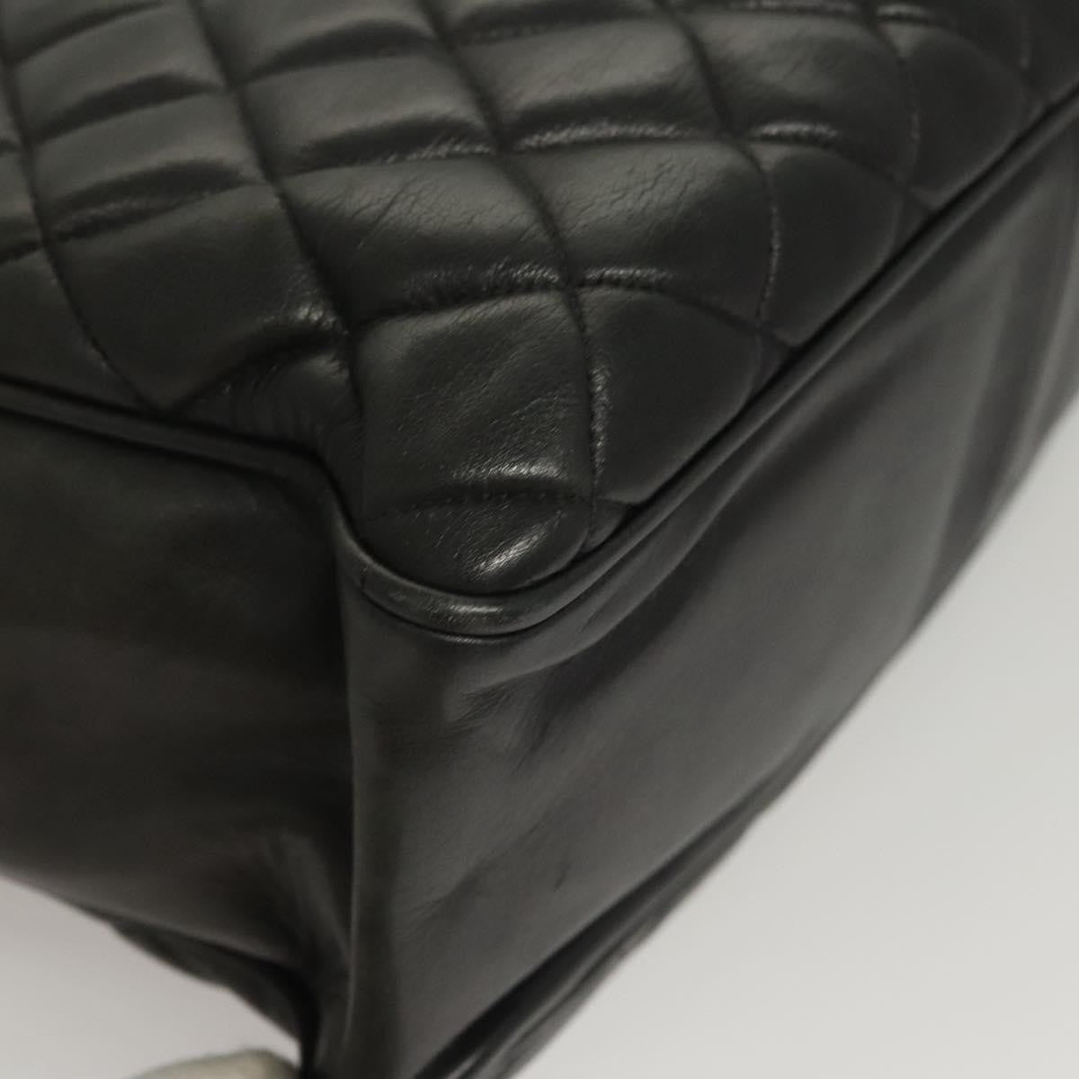Chanel Chain Shoulder Bag Leather, Black, Leather, Shoulder Bag