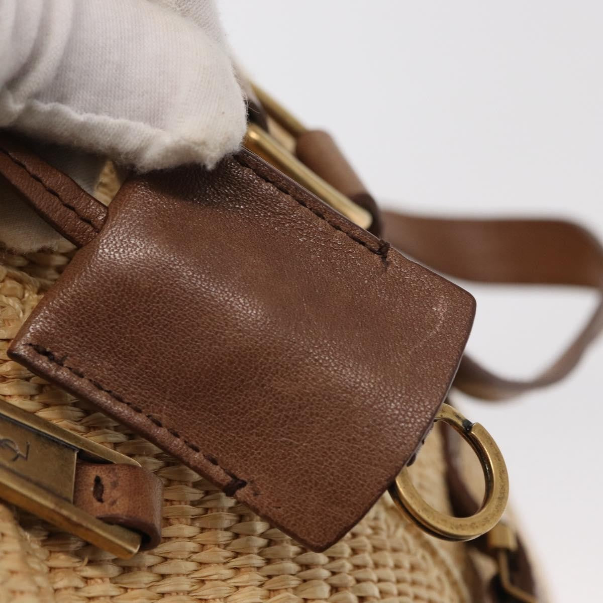 Saint Laurent Downtown Tote Raffia, BEIGE, WICKER, Tote bag