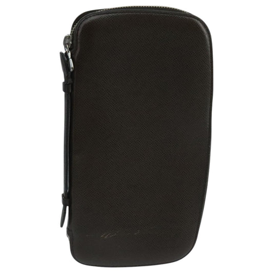 Louis Vuitton Atoll Organizer Wallet Taiga Leather, BROWN, LEATHER, Clutche & pouche