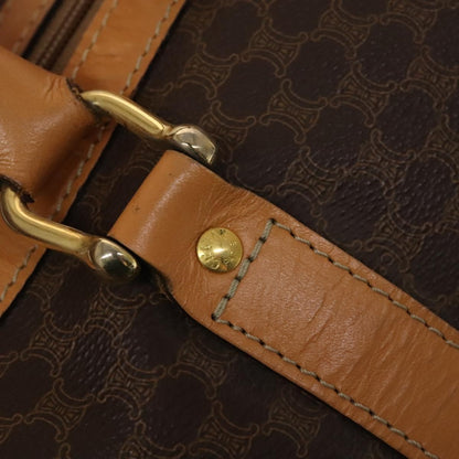 Celine Macadam Handbag Macadam with leather, BROWN, CANVAS, Handbag