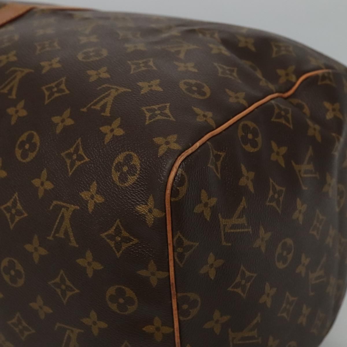 Louis Vuitton Keepall Bag Monogram Canvas, BROWN, CANVAS, Travel bag