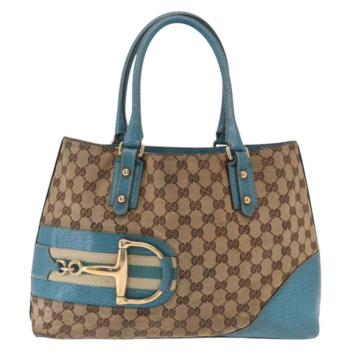 Gucci Hasler Tote GG Canvas, BEIGE, CANVAS, Tote bag