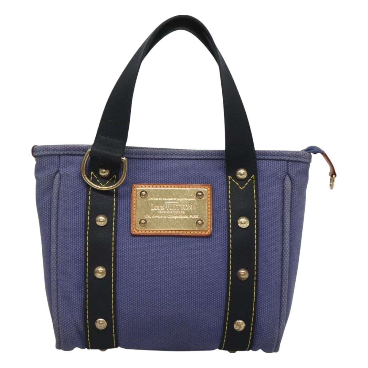Louis Vuitton Antigua Tote Canvas, BLUE, CANVAS, Tote bag