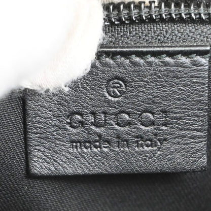 Gucci Zip Messenger Bag GG Canvas with Perforated Leather, BLACK, CANVAS, Shoulder bag