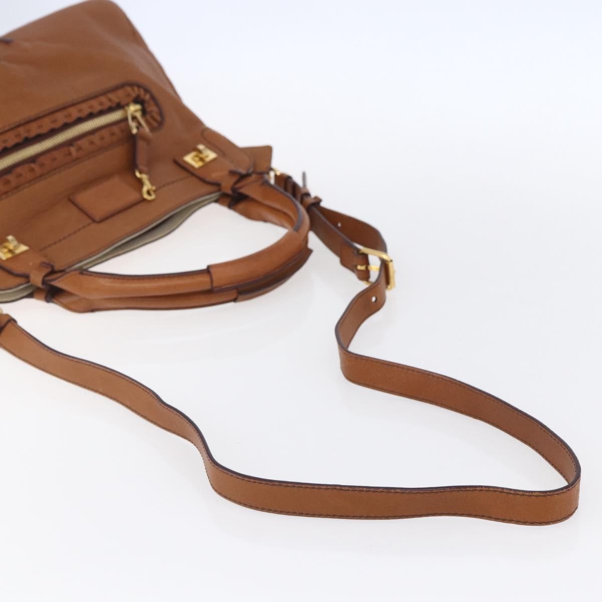 Chloe Margaret Handbag Leather, BROWN, LEATHER, Handbag