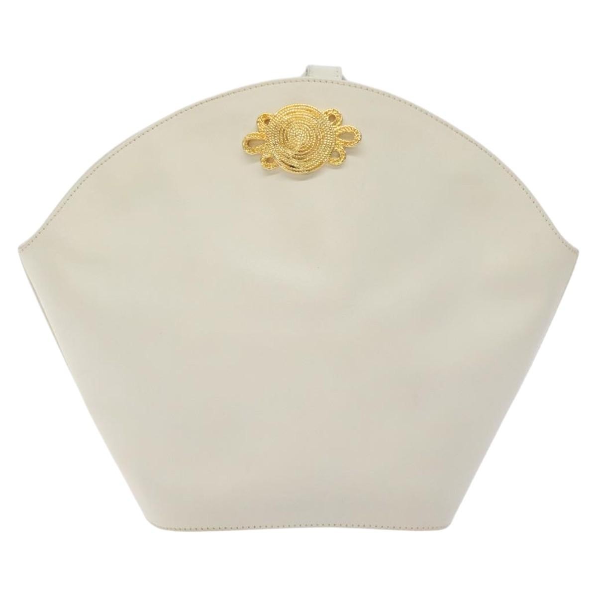 Salvatore Ferragamo Shoulder Bag Leather, WHITE, LEATHER, Shoulder bag