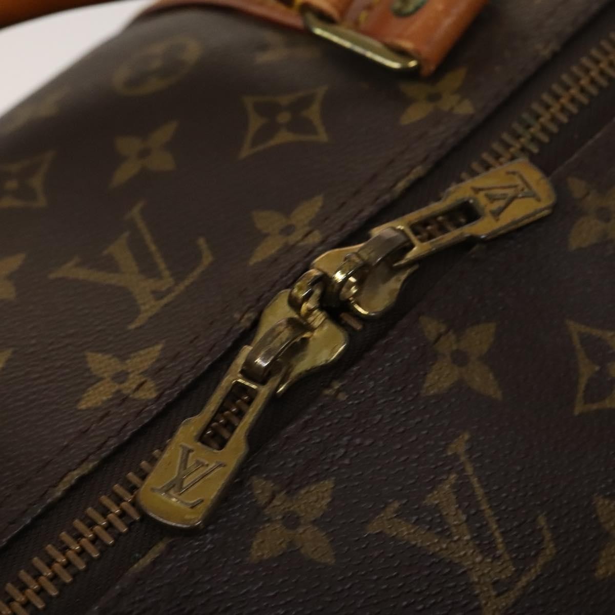 Louis Vuitton Keepall Bag Monogram Canvas, BROWN, CANVAS, Travel bag
