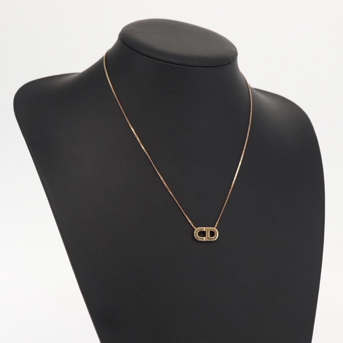Christian Dior CD Logo necklace Metal, GOLD, METAL, Necklace