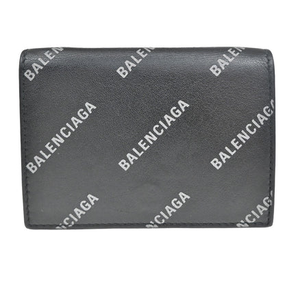 Balenciaga Trifold Wallet Leather, BLACK, LEATHER, Wallets