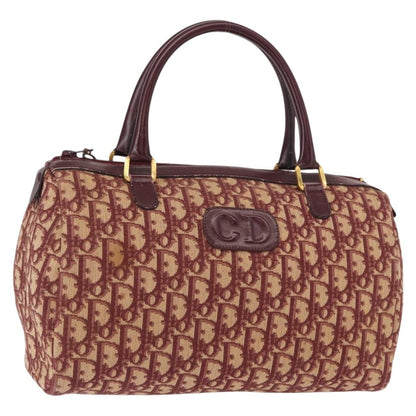 Christian Dior Vintage Trotter Handbag Canvas, RED, CANVAS, Handbag