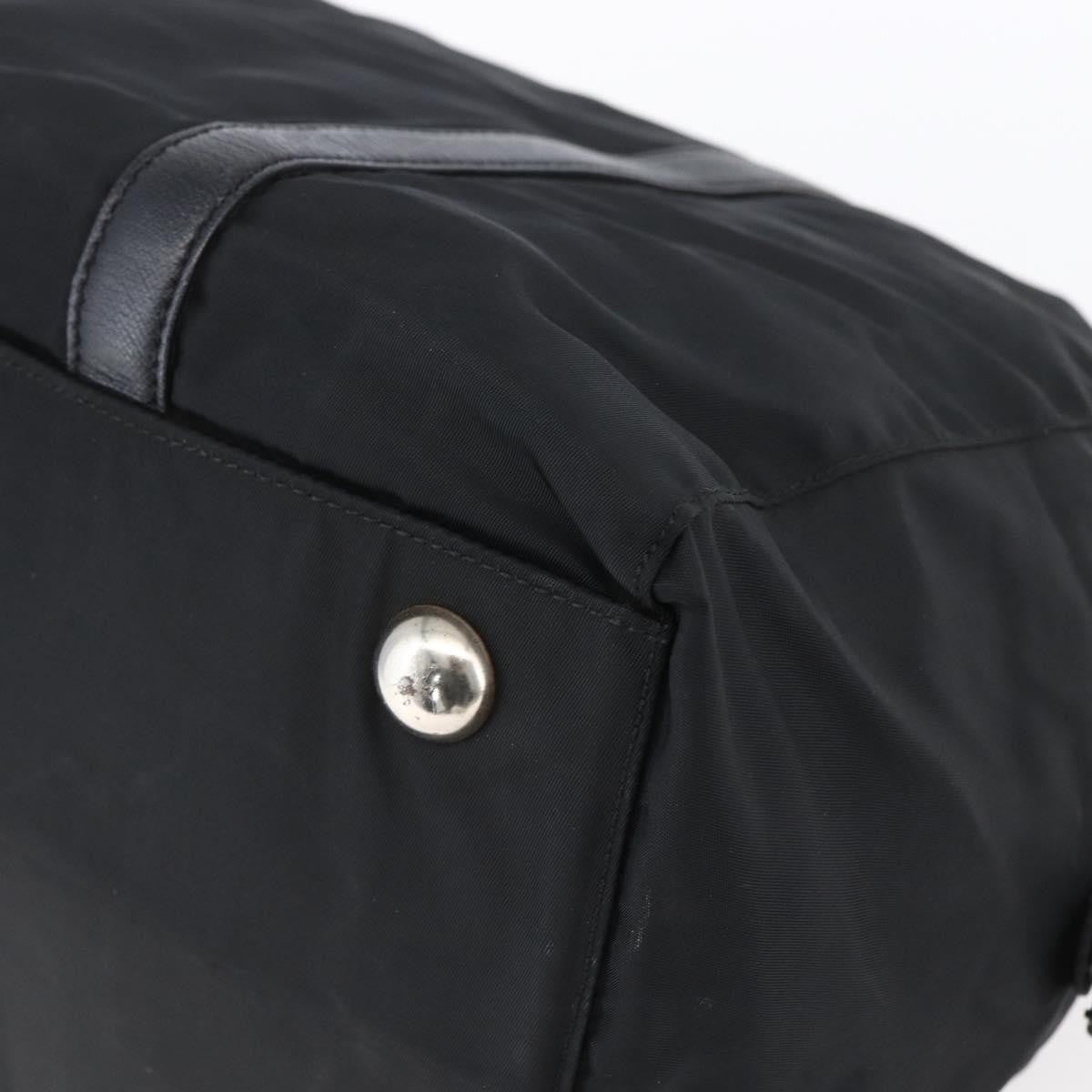 Prada Vintage Zip Handbag Tessuto, BLACK, NYLON, Handbag