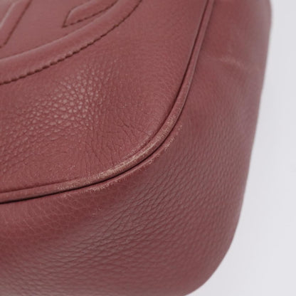 Gucci Soho Disco Crossbody Bag Leather, PINK, LEATHER, Shoulder bag