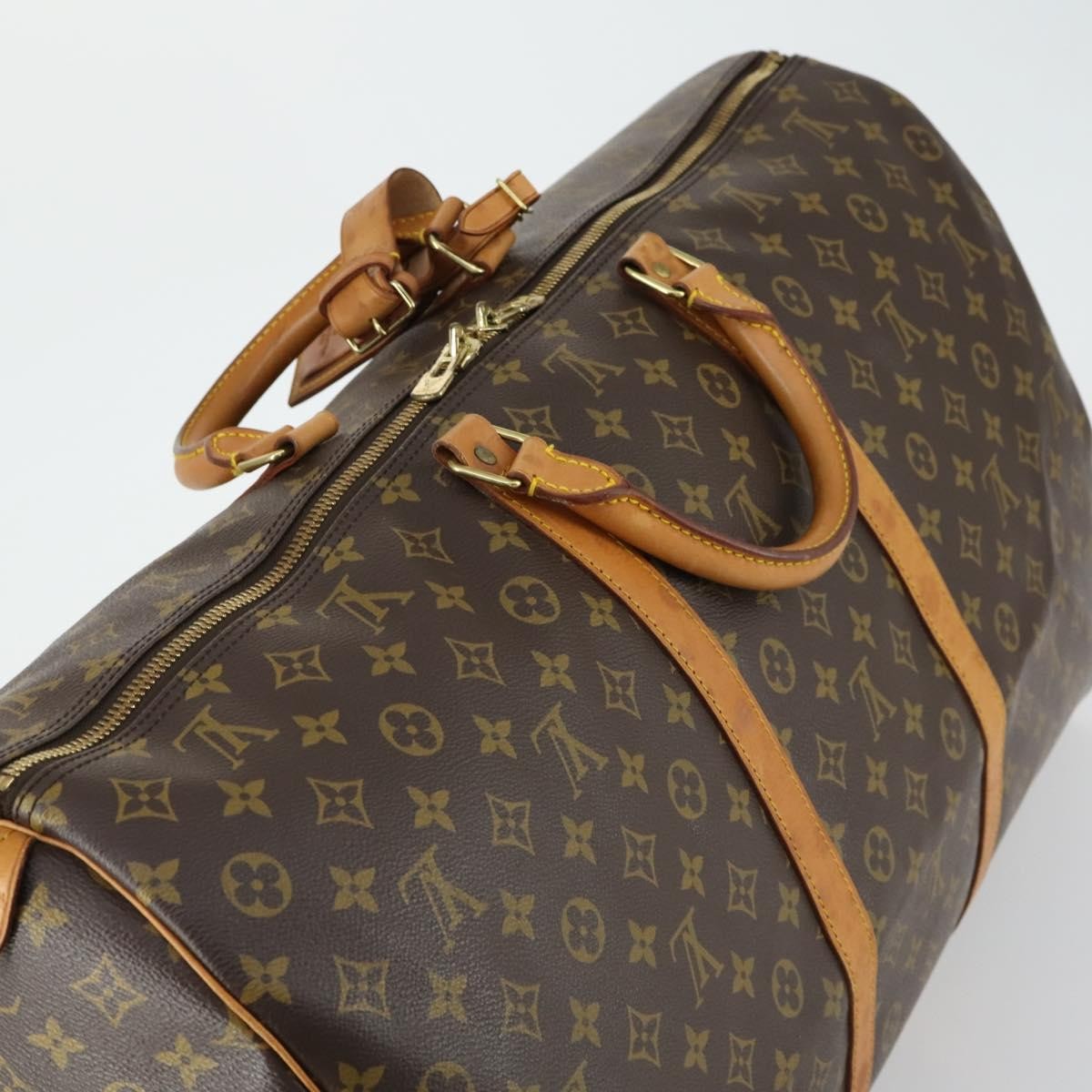 Louis Vuitton Keepall Bag Monogram Canvas, BROWN, CANVAS, Travel bag