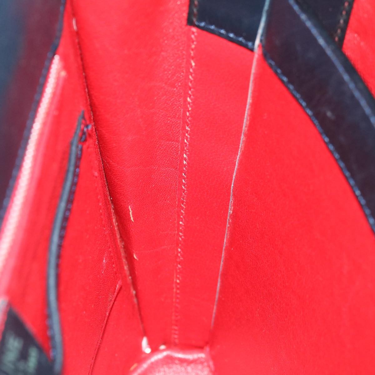 Celine Vintage Circle Logo Crossbody Bag Leather, NAVY, LEATHER, Crossbody bag