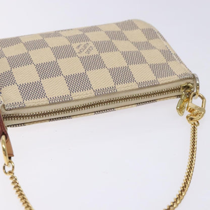 Louis Vuitton Pochette Accessoires Damier, WHITE, CANVAS, Clutche & pouche