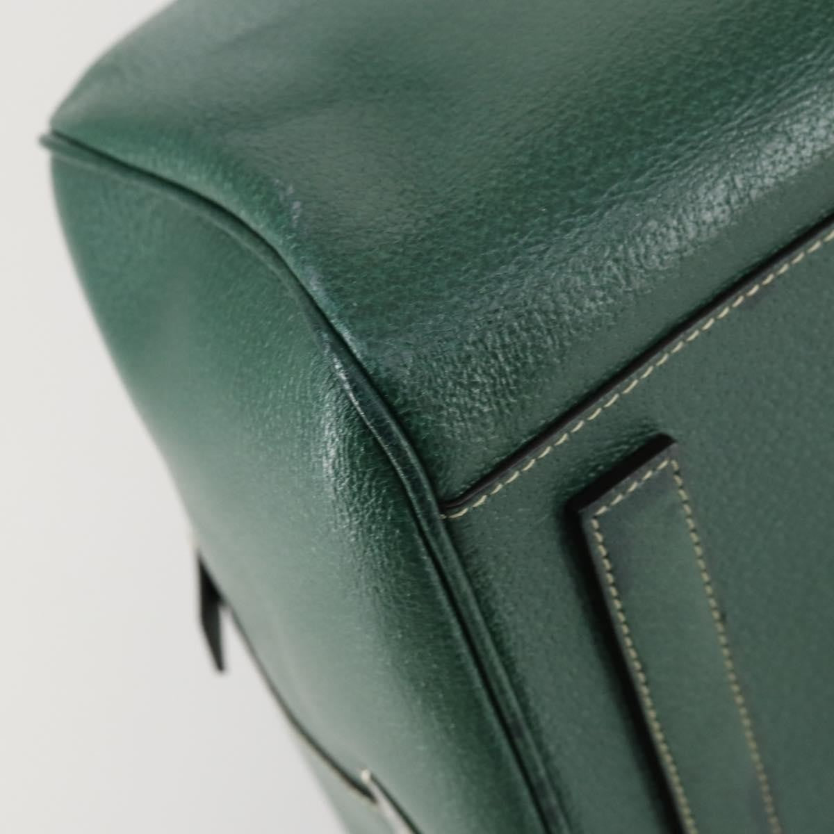 Prada Vintage Boston Bag Leather, GREEN, LEATHER, Travel bag