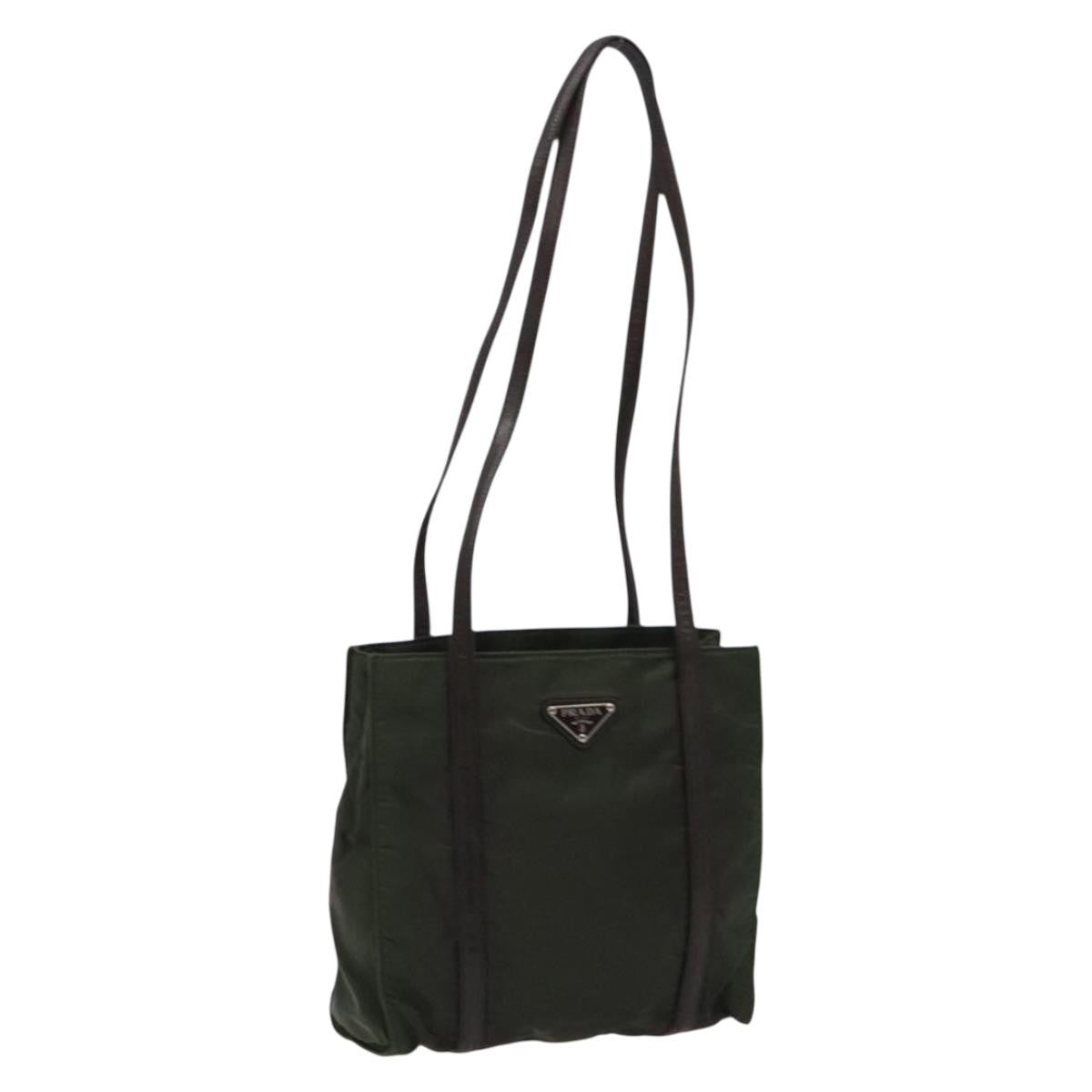 Prada Vintage Shoulder Bag Tessuto, KHAKI, NYLON, Shoulder bag