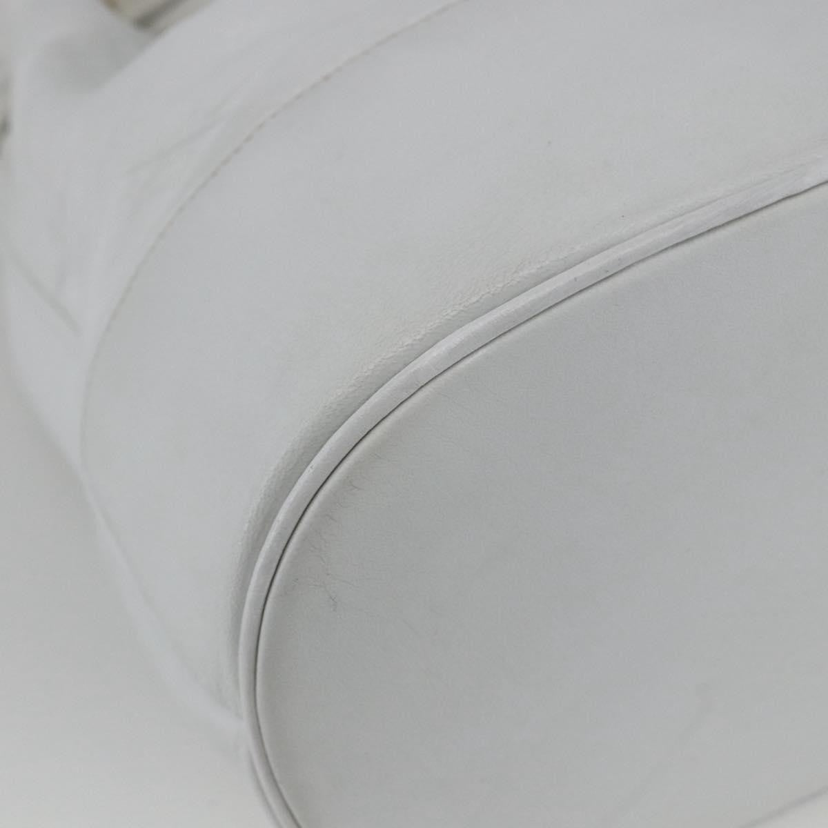 Chanel Vintage CC Drawstring Bucket Bag Caviar, WHITE, LEATHER, Shoulder bag