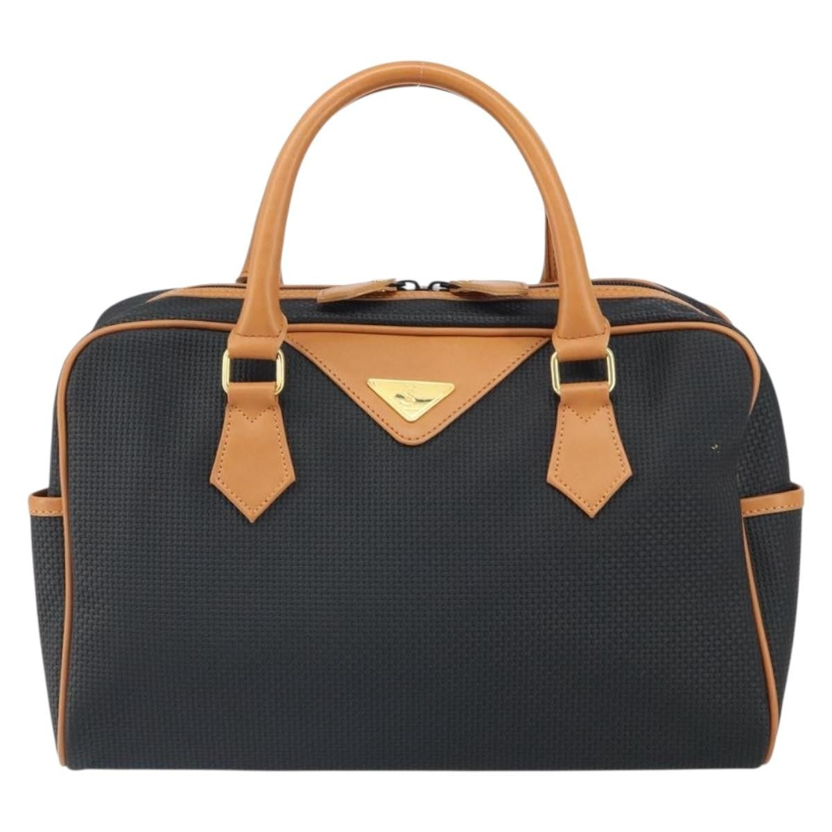 Saint Laurent Vintage Boston PVC Leather, BLACK, PVC, Handbag