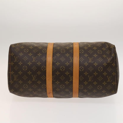 Louis Vuitton Keepall Bag Monogram Canvas, BROWN, CANVAS, Travel bag