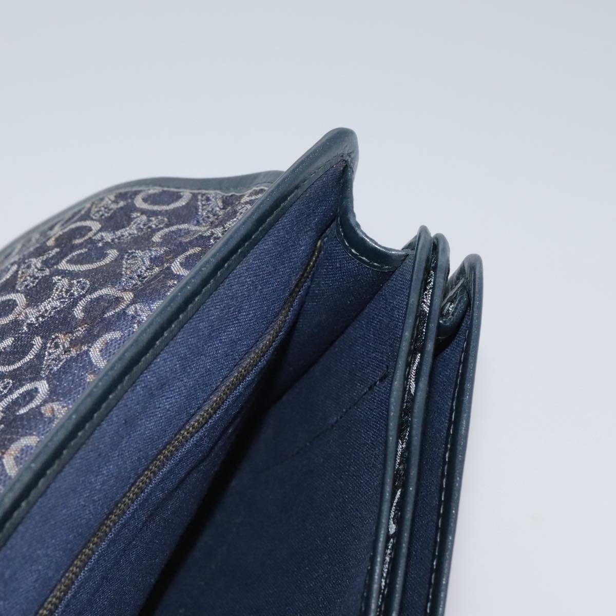 Celine C Sulky Handbag Canvas, NAVY, CANVAS, Handbag