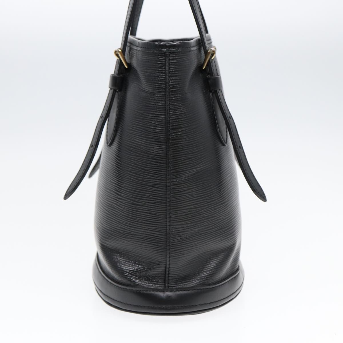 Louis Vuitton Petit Bucket Bag Epi Leather, BLACK, LEATHER, Tote bag
