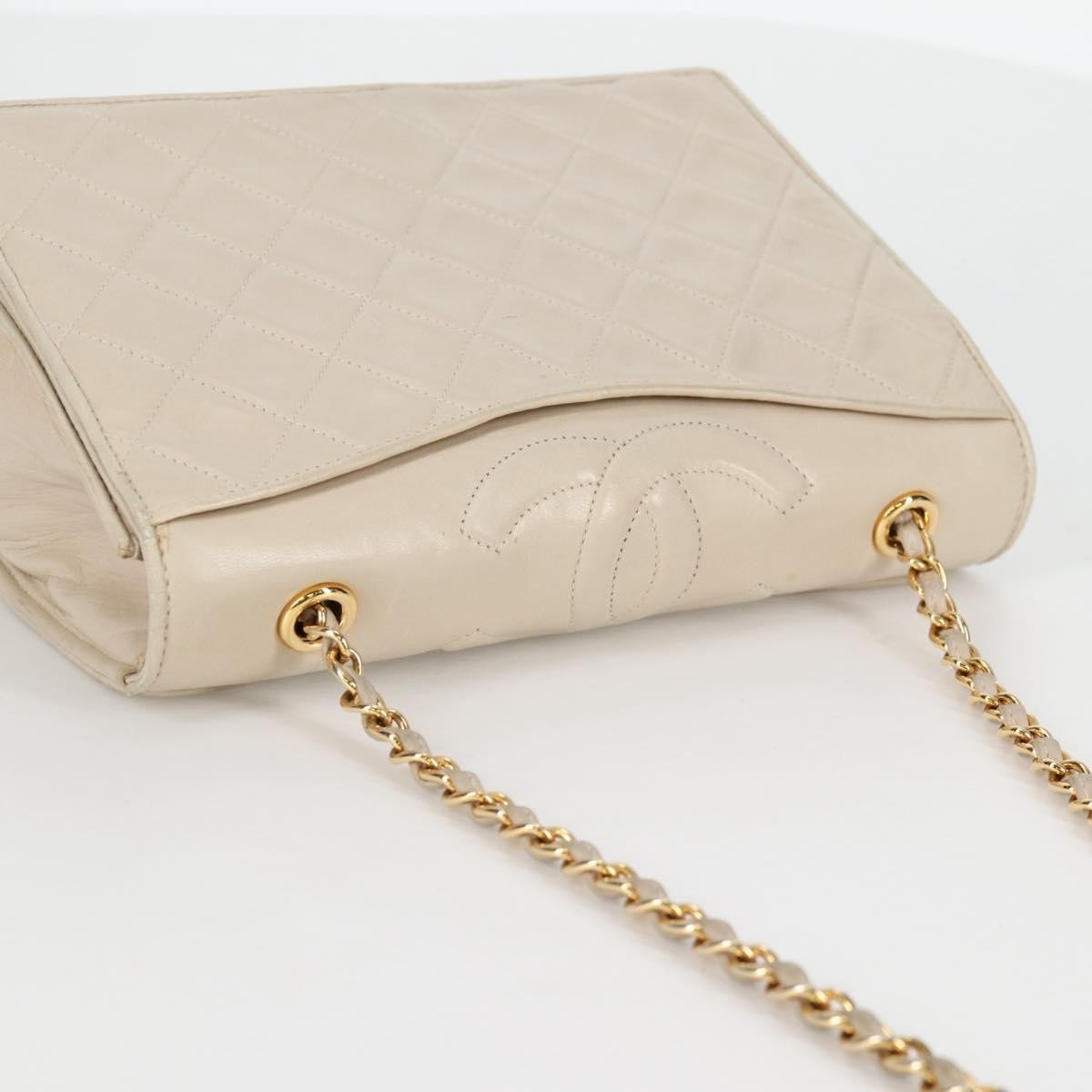 Chanel Vintage Tassel Flap Bag Quilted Lambskin, GOLD, LAMB_SKIN, Handbag