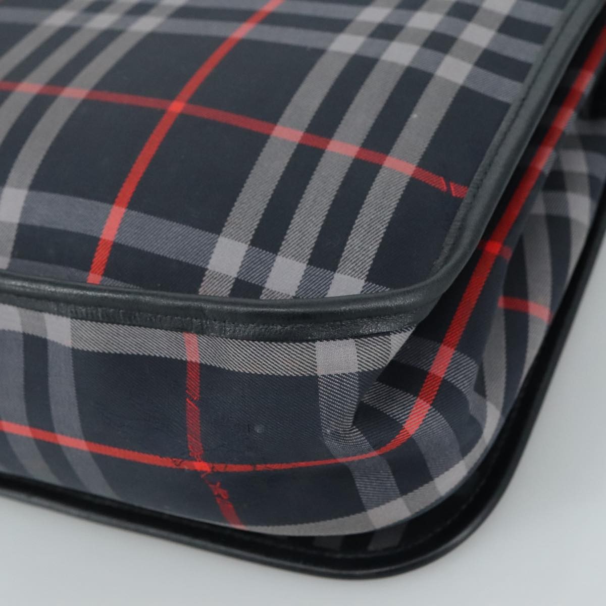 Burberry Nova Check Tote Leather, NAVY, CANVAS, Tote bag