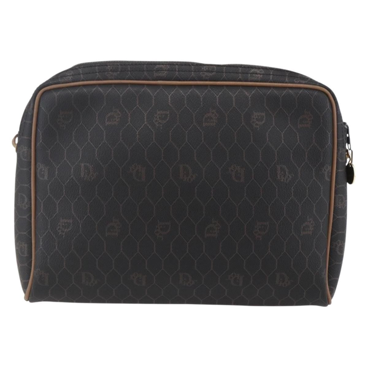 Christian Dior Vintage Honeycomb Shoulder Bag Canvas, BLACK, CANVAS, Shoulder bag