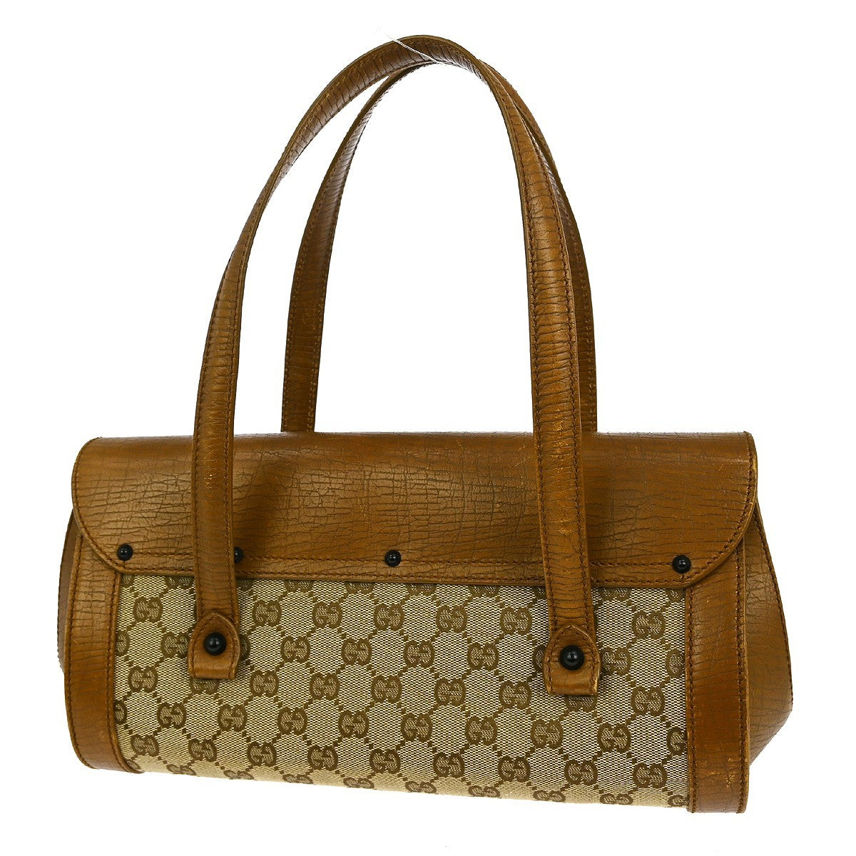 Gucci Bamboo Bullet Bag GG Canvas, BROWN, CANVAS, Shoulder bag