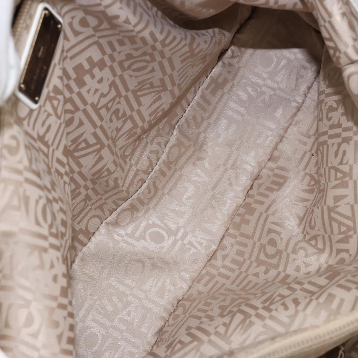 Salvatore Ferragamo Vala tote Leather, WHITE, LEATHER, Tote bag