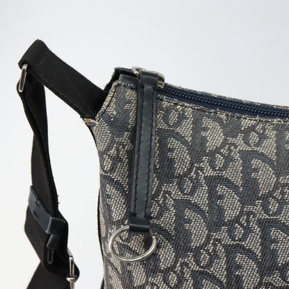 Christian Dior Vintage Trotter Shoulder Bag Canvas, NAVY, CANVAS, Shoulder bag