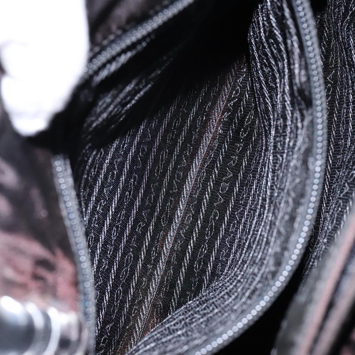 Prada Resin Handle Tote Tessuto, BLACK, NYLON, Tote bag