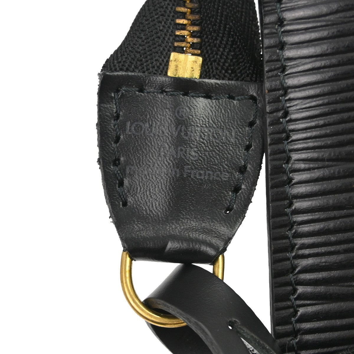 Louis Vuitton Pochette Accessoires Epi Leather, Black, Leather, Clutch