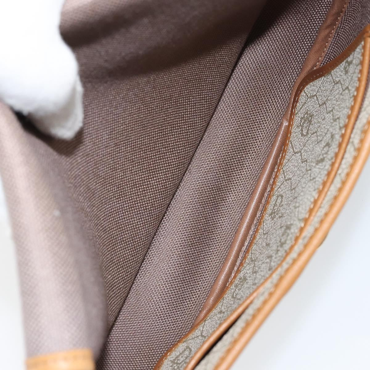 Christian Dior Vintage Honeycomb Flap Crossbody Bag Canvas and Leather, BEIGE, CANVAS, Shoulder bag